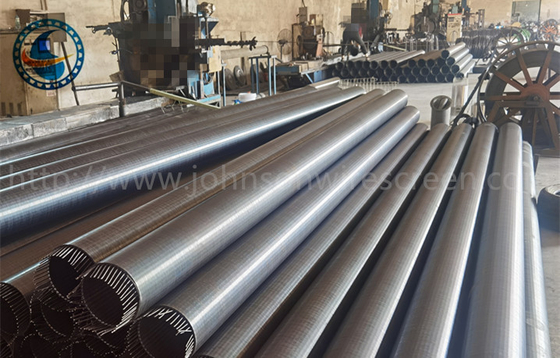 8" Well Screen Pipe 0.75mm Slot Beveled Welded Ring Ends Continuous