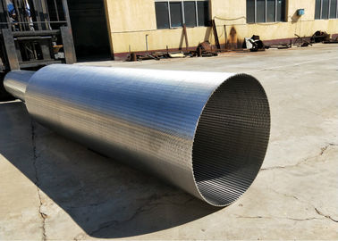 SS 316L Wedge Wire Sieve Filters / Rotating Drum Screen 520 Mm Dia