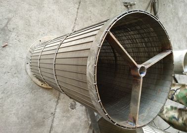Anti Corrosion Rotary Screen Drum , Durable Johnson Wire Cylinder Basket