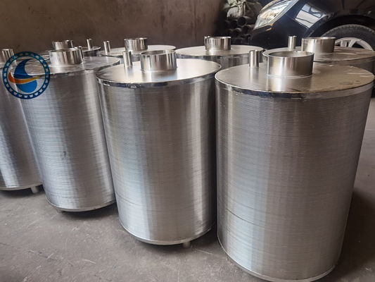 Slotted Cylindrical Wedge Wire Filter Basket Strainer 316l Stainless Steel
