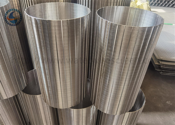 Iso dello SGS di Vee Wire Wrapped Screen della matrice per serigrafia di avvolgimento inverso