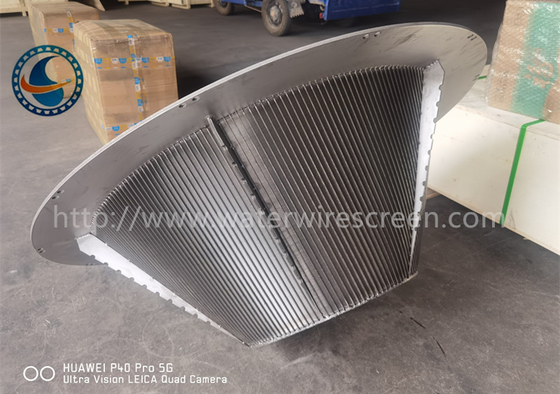 Ss304 0,25 mm slot wedge filtro per schermo a filo con flange
