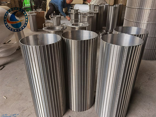 Tubo filtrante a cuneo rovesciato in acciaio inossidabile 304, lunghezza 600 mm, per petrolio e gas
