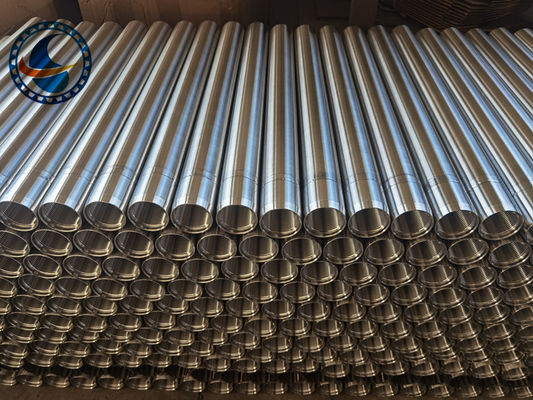 Tubo filtro antisabbia per pozzi petroliferi SS 316L con avvolgimento a filo, forma del filo a V 2.28*3.56mm e superficie lucidata