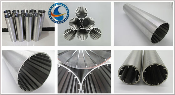 tubo dello schermo di 168mm Dia Continuous Slot Wedge Wire per il processo dell'acqua
