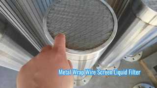 Filtro liquido per schermo in filo metallico avvolto con slot SS316L da 50μm