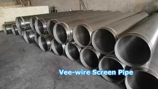 Tubo schermato Vee-wire SS304 OD 14" con filettatura BTC