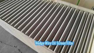 Filtro a rete per olio in filo di cuneo con diametro esterno 50 mm AISI 316L